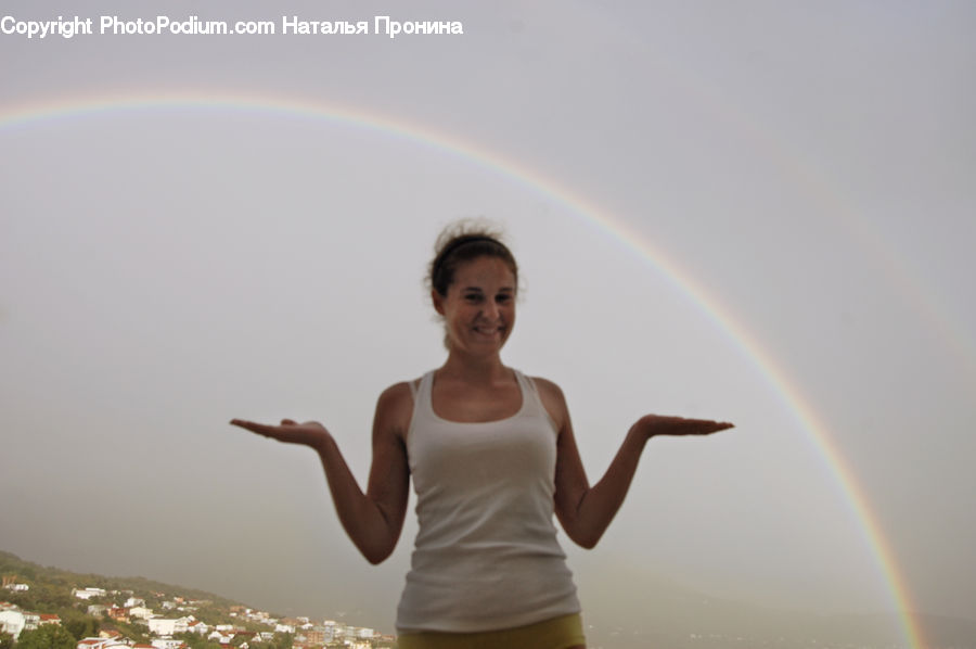 Human, Outdoors, People, Person, Rainbow, Sky, Arm