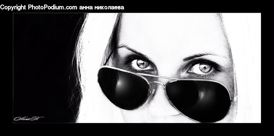 Glasses, Goggles, Sunglasses, Collage, Poster, Person, Portrait