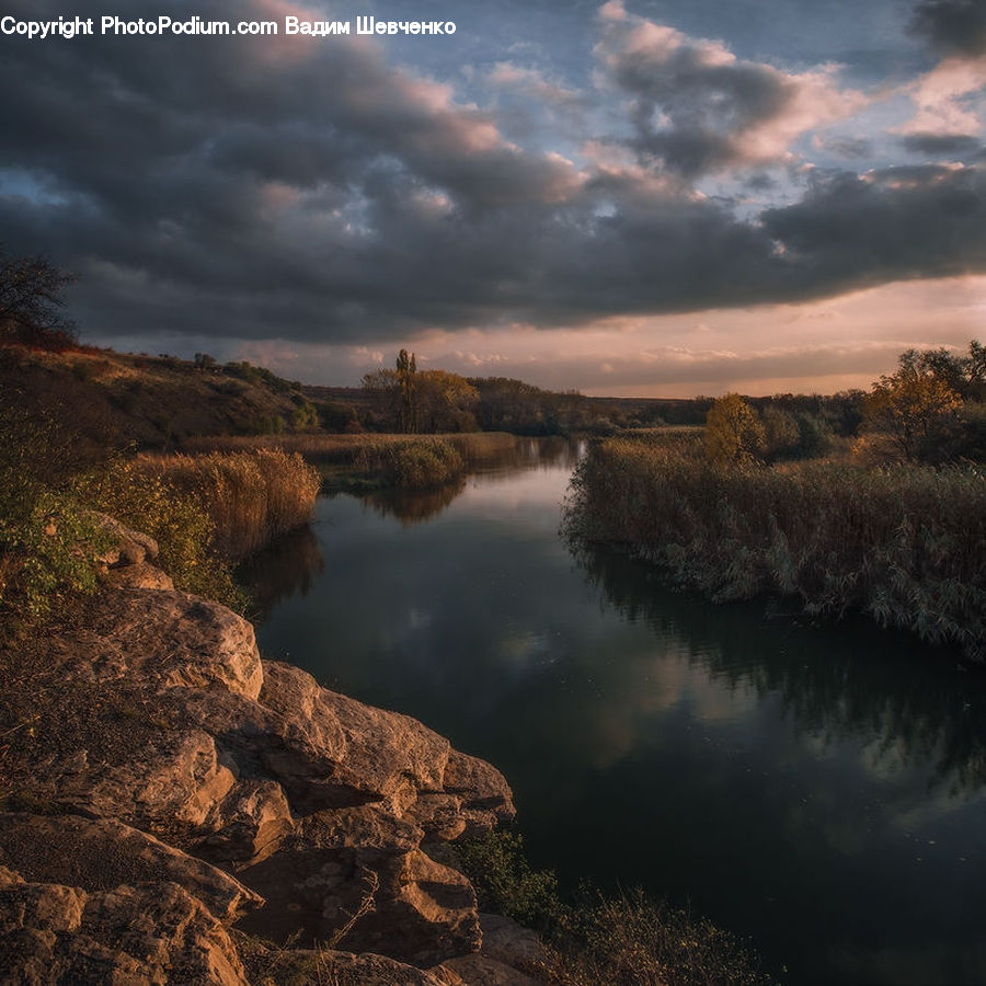 Outdoors, River, Water, Landscape, Nature, Scenery, Field