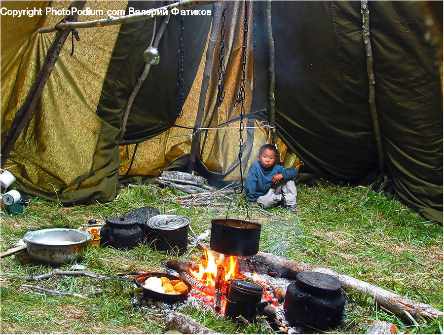 Appliance, Dutch Oven, Oven, Camping, People, Person, Human