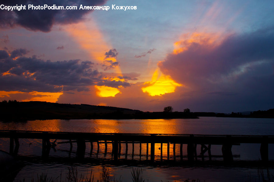 Dawn, Dusk, Red Sky, Sky, Sunrise, Sunset, Outdoors