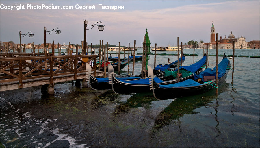 Boat, Gondola, Watercraft, Dock, Landing, Pier, Playground