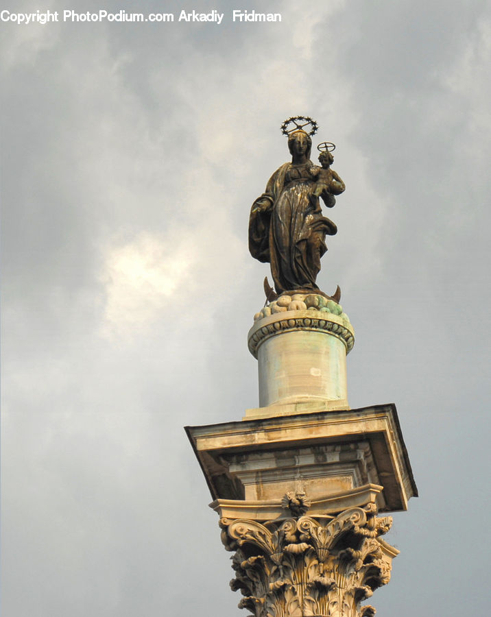 Lamp Post, Pole, Column, Pillar, Art, Sculpture, Statue