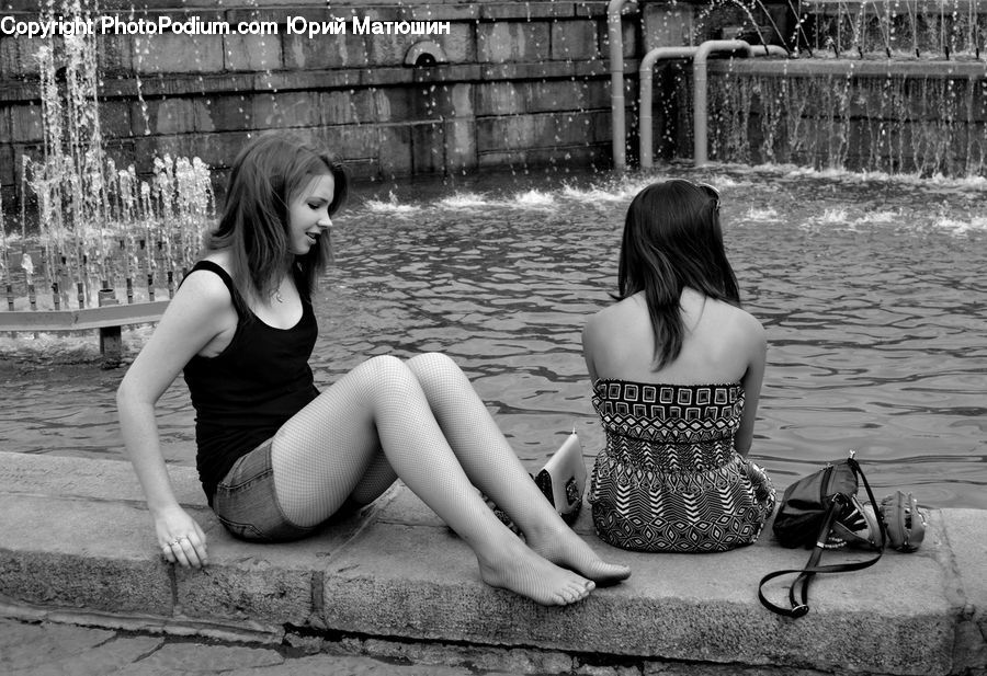 People, Person, Human, Back, Female, Bench, Blonde