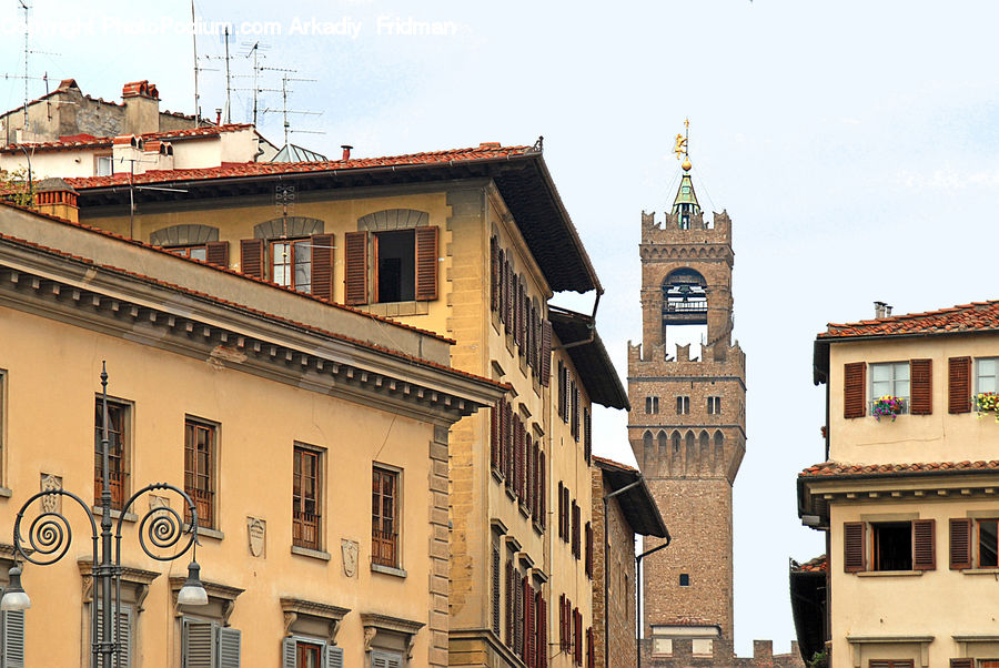 Antenna, Building, Housing, Villa, Architecture, Bell Tower, Clock Tower