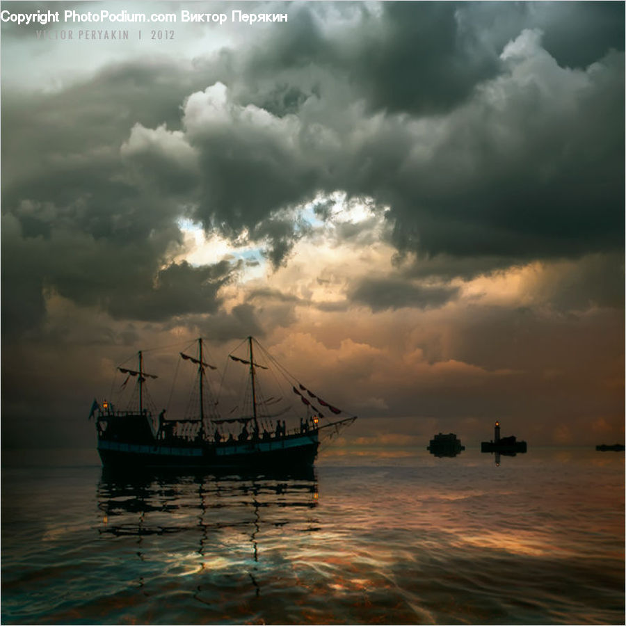 Ship, Vessel, Azure Sky, Cloud, Outdoors, Sky, Boat