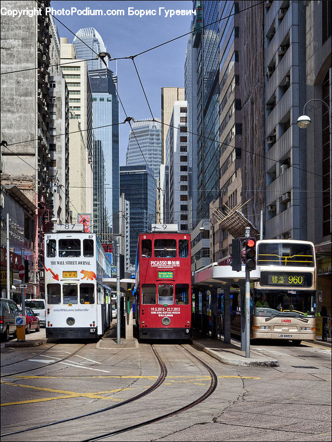 Bus, Rail, Streetcar, Tram, Trolley, Vehicle, Transportation