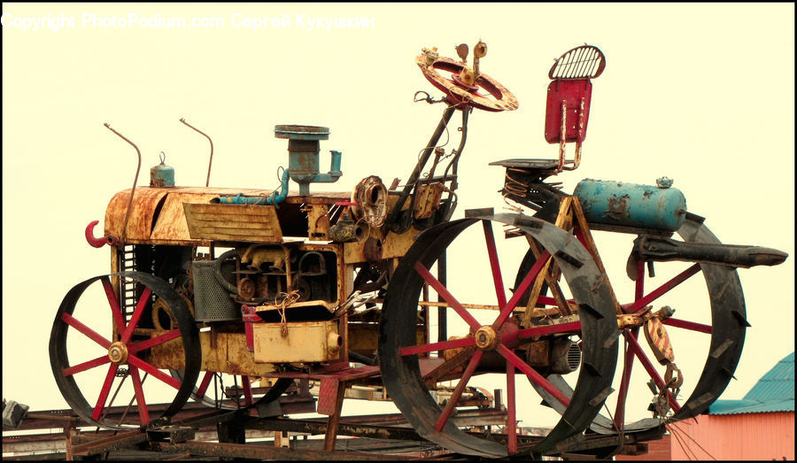 Tractor, Vehicle, Carriage, Horse Cart, Transportation, Machine, Car