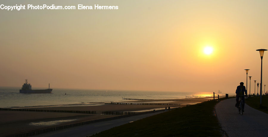 Coast, Outdoors, Sea, Water, Dawn, Dusk, Sky