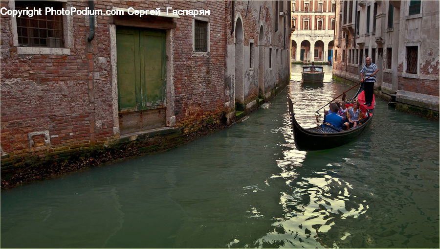 Boat, Gondola, Canal, Outdoors, River, Water, Castle