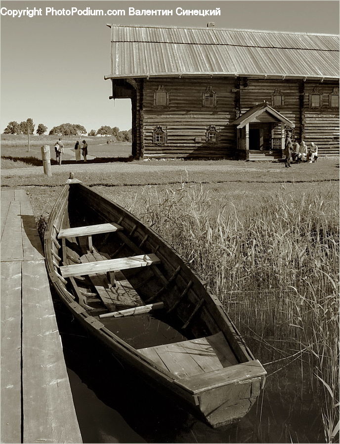 Boat, Rowboat, Vessel, Watercraft, Cabin, Hut, Rural