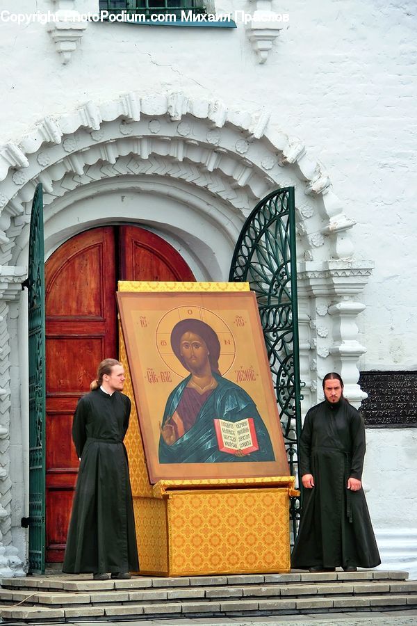 People, Person, Human, Coat, Paper, Architecture, Church