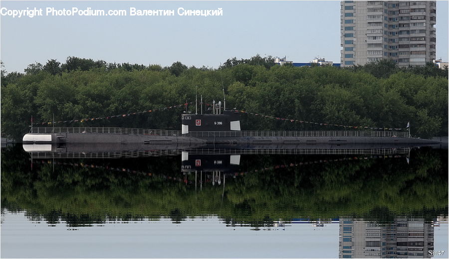 Submarine, Bridge, Canal, Outdoors, River, Water, Transportation