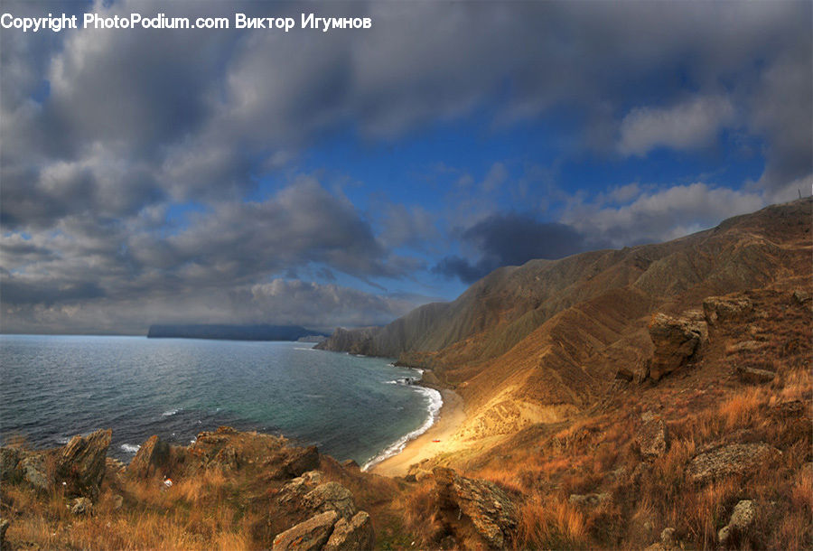 Promontory, Beach, Coast, Outdoors, Sea, Water, Azure Sky