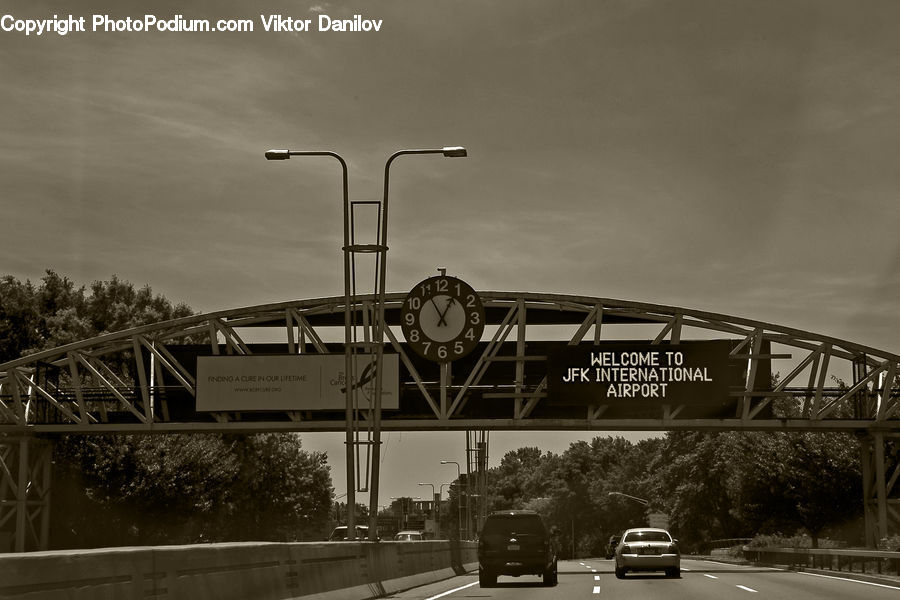 Freeway, Overpass, Automobile, Car, Vehicle, Asphalt, Tarmac