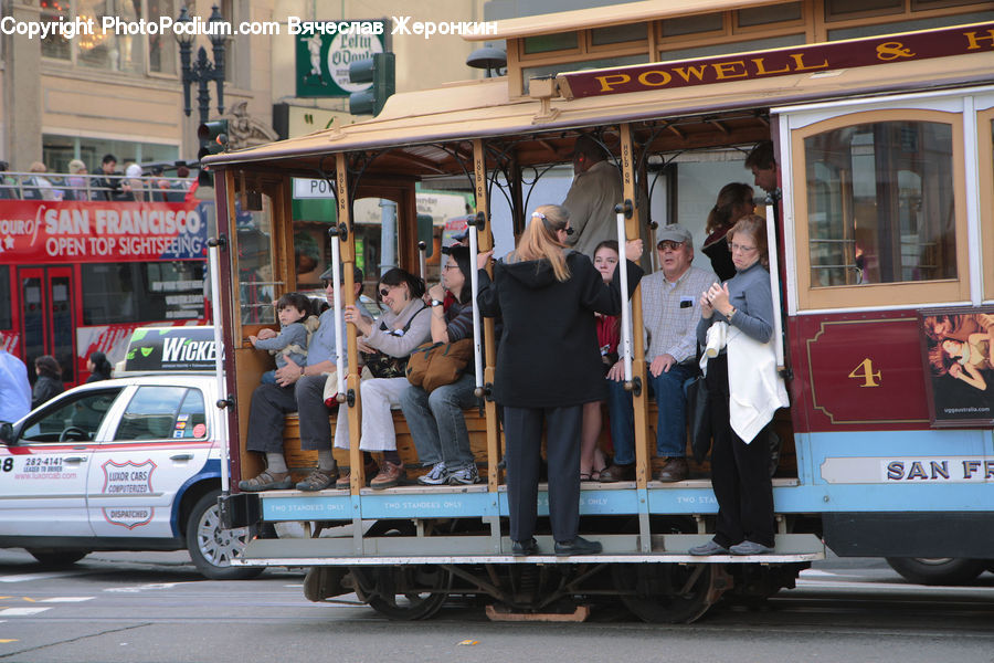 People, Person, Human, Cable Car, Trolley, Vehicle, Streetcar