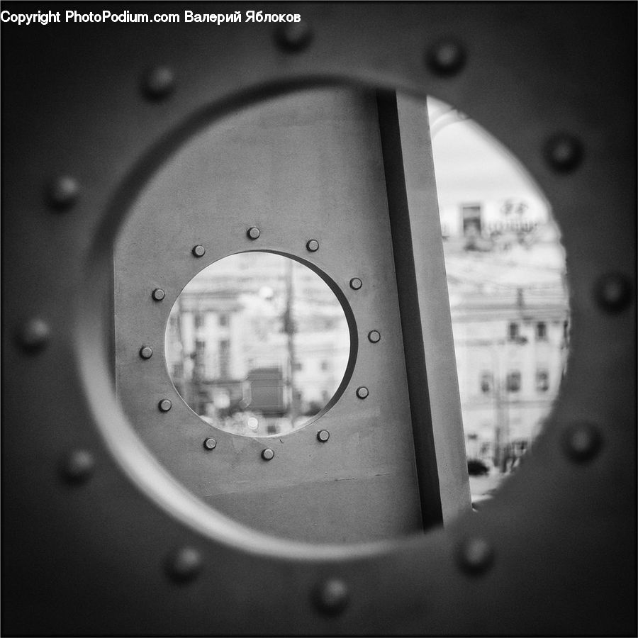 Hole, Porthole, Window, Asphalt, Tarmac, Corridor