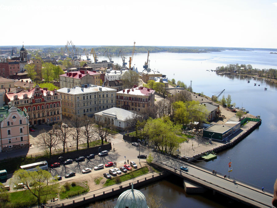 Aerial View, Parking, Parking Lot, Canal, Outdoors, River, Water