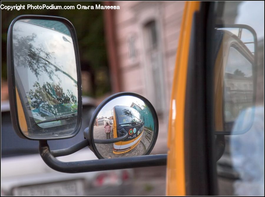 Car Mirror, Mirror, Globe, Planet, Sphere