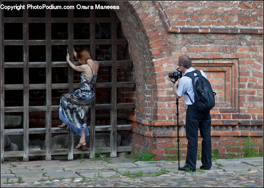 Human, People, Person, Photographer, Brick, Column, Pillar