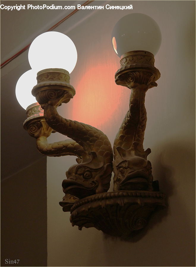Art, Sculpture, Statue, Banister, Handrail, Gargoyle, Light Fixture