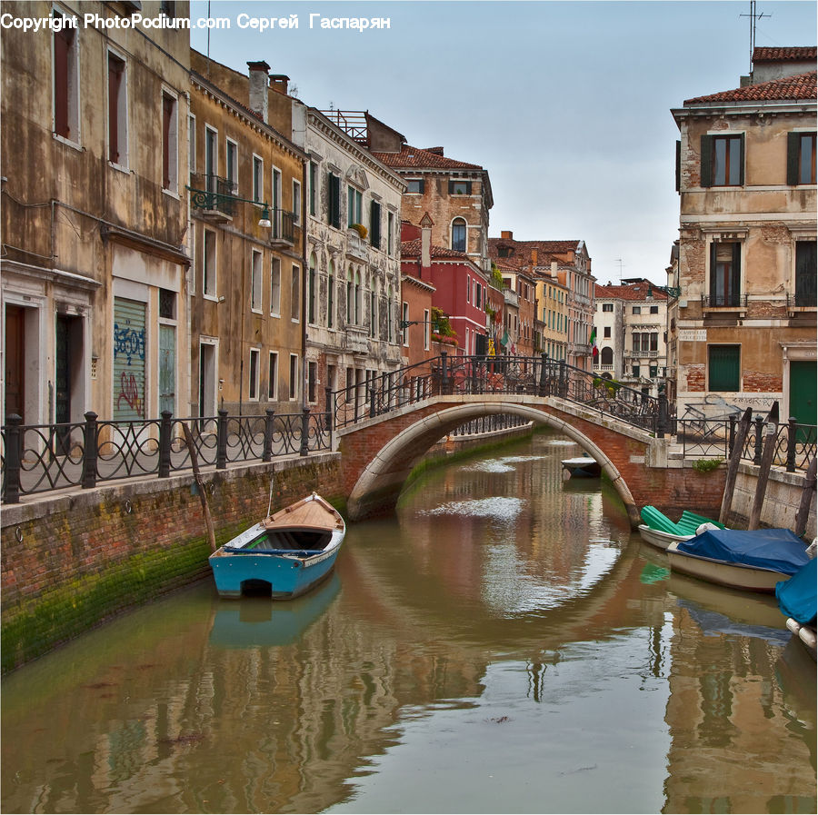 Canal, Outdoors, River, Water, Boat, Gondola, Dock