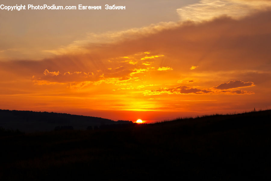 Dawn, Dusk, Red Sky, Sky, Sunrise, Sunset, Outdoors