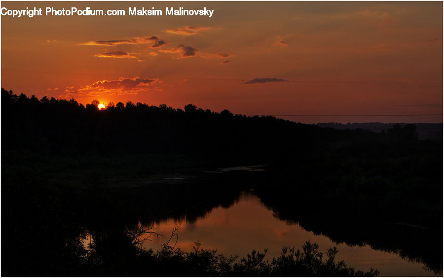 Dawn, Dusk, Red Sky, Sky, Sunrise, Sunset, Outdoors