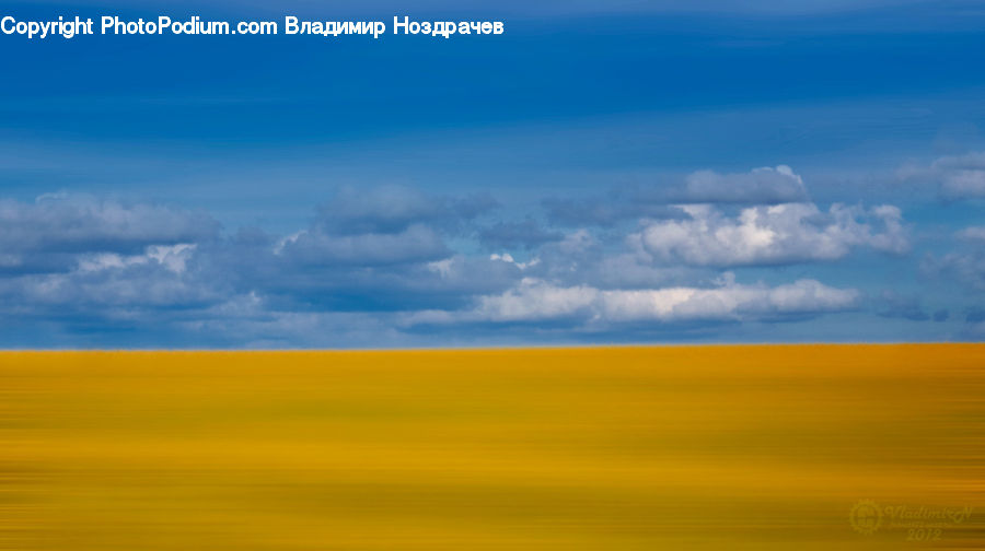 Azure Sky, Cloud, Outdoors, Sky, Cumulus, Horizon, Field