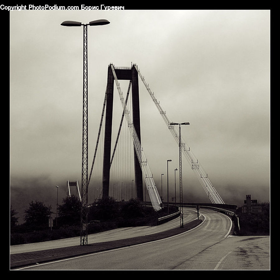 Bridge, Fog, Pollution, Smog, Smoke, Road, City