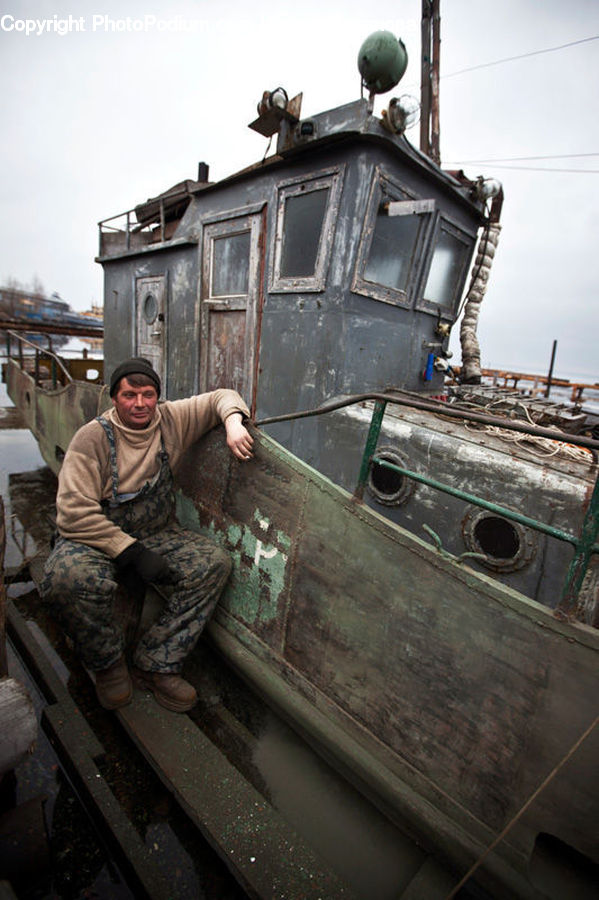 Human, People, Person, Bulldozer, Tractor, Vehicle, Caravan