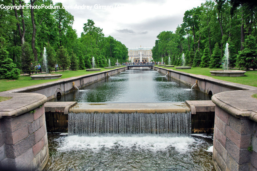 Canal, Outdoors, River, Water, Fountain