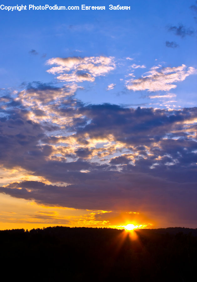 Azure Sky, Cloud, Outdoors, Sky, Dawn, Sun, Sunlight