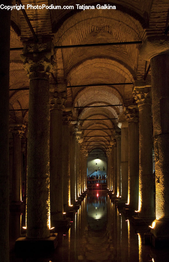 Column, Pillar, Corridor, Brick, Architecture, Cathedral, Church