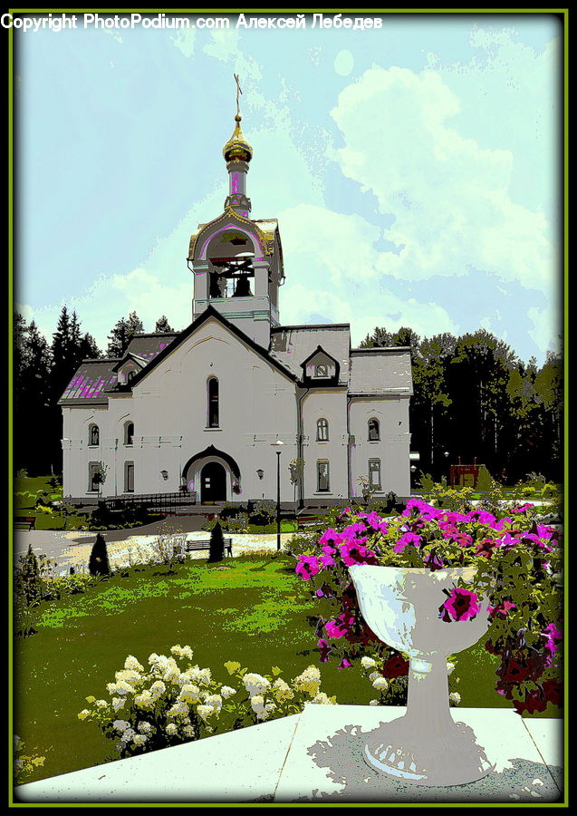 Collage, Poster, Architecture, Church, Worship, Housing, Monastery