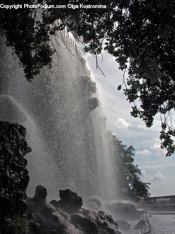Fountain, Water, Eruption, Geyser, Outdoors, River, Waterfall