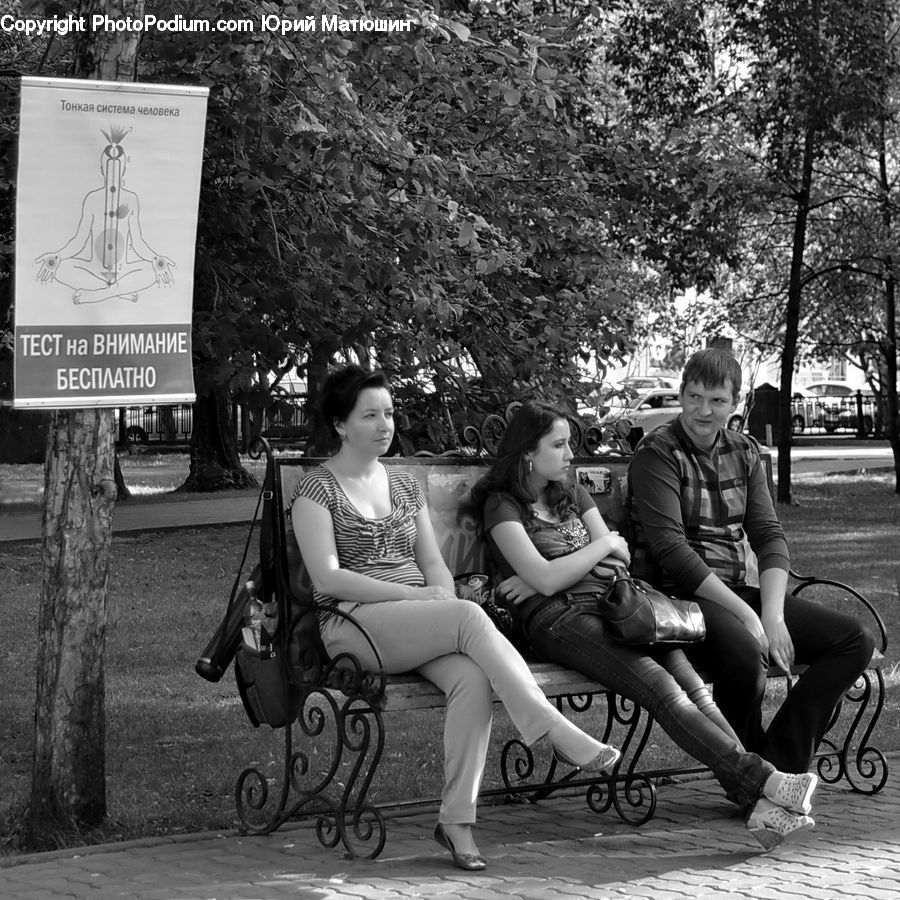 People, Person, Human, Bench, Female, Park, Portrait