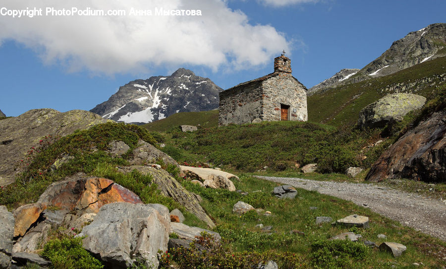 Alps, Crest, Mountain, Peak, Outdoors, Cliff, Architecture