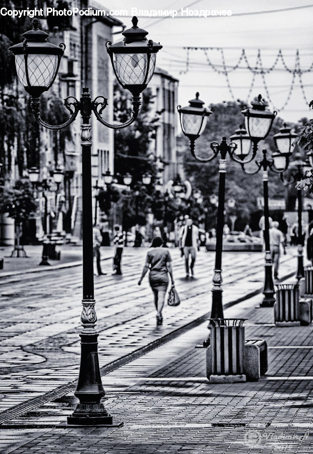 Boardwalk, Deck, Path, Sidewalk, Walkway, Lantern, Pavement