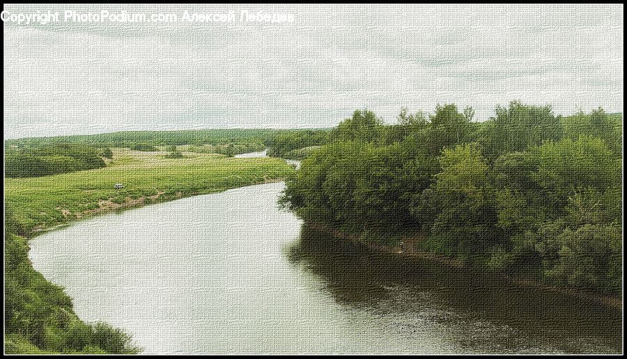 Canal, Outdoors, River, Water, Dirt Road, Gravel, Road