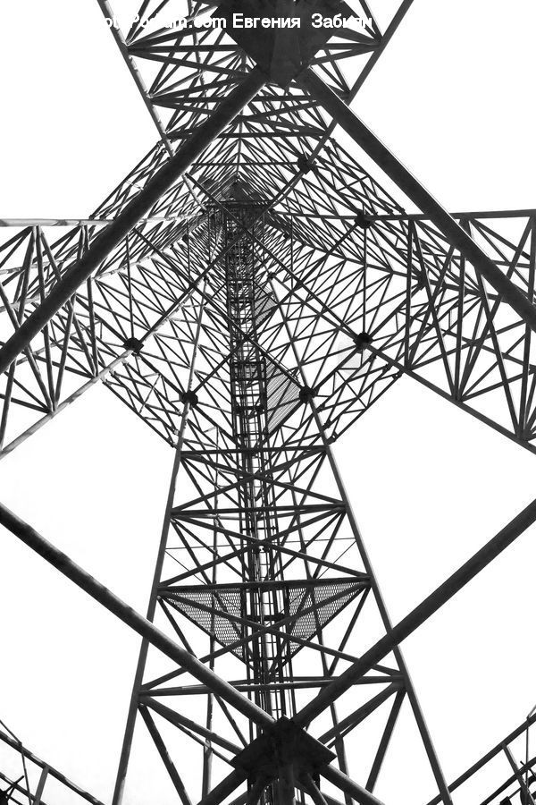 Electric Transmission Tower, Coaster, Roller Coaster, Cross, Architecture, Tower, Amusement Park