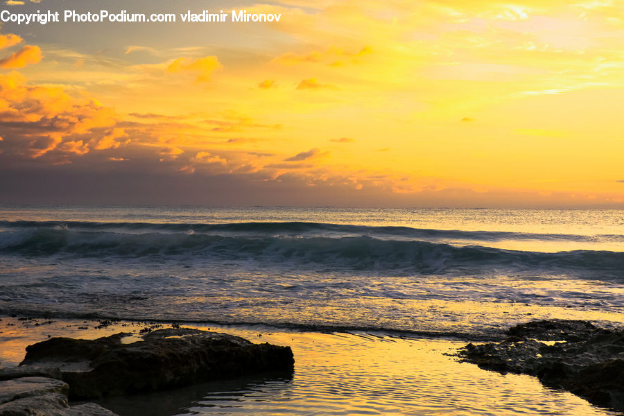 Coast, Outdoors, Sea, Water, Beach, Ocean, Dawn