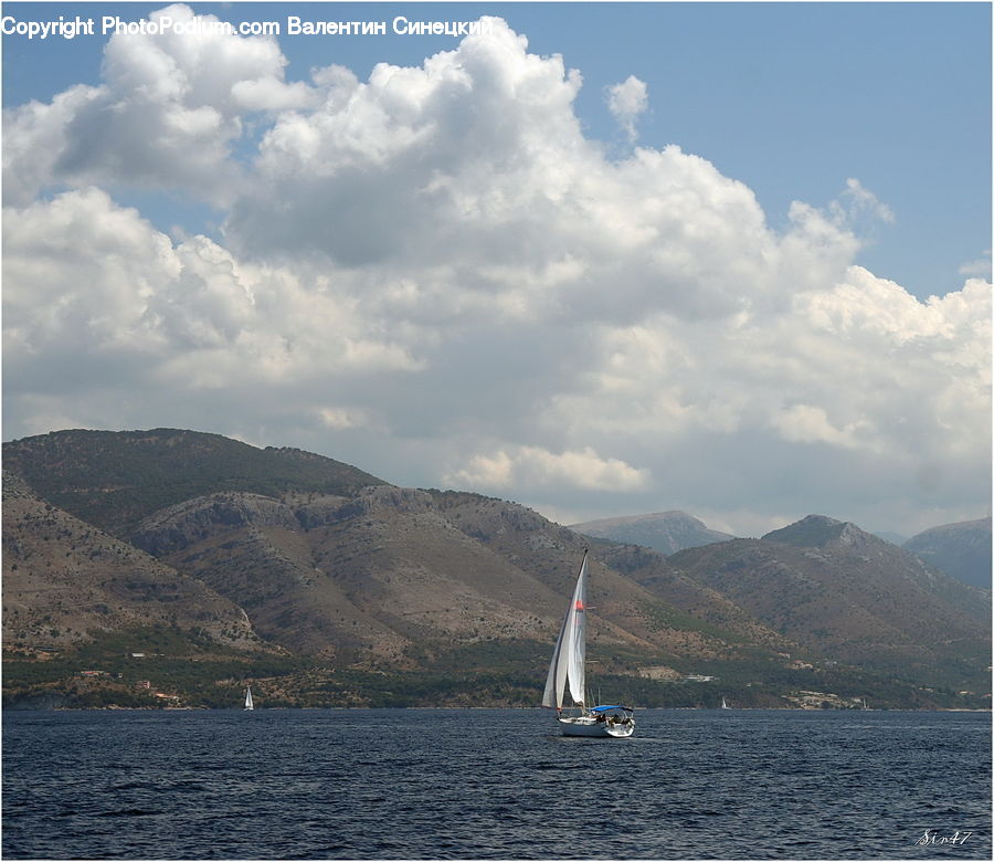 Boat, Dinghy, Sailboat, Vessel, Watercraft, Cloud, Cumulus