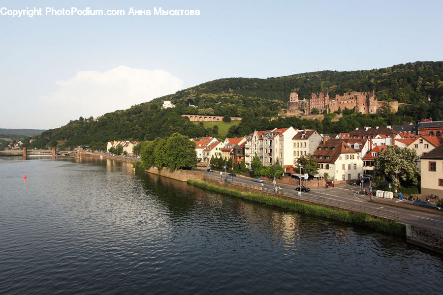 Building, Downtown, Town, Canal, Outdoors, River, Water