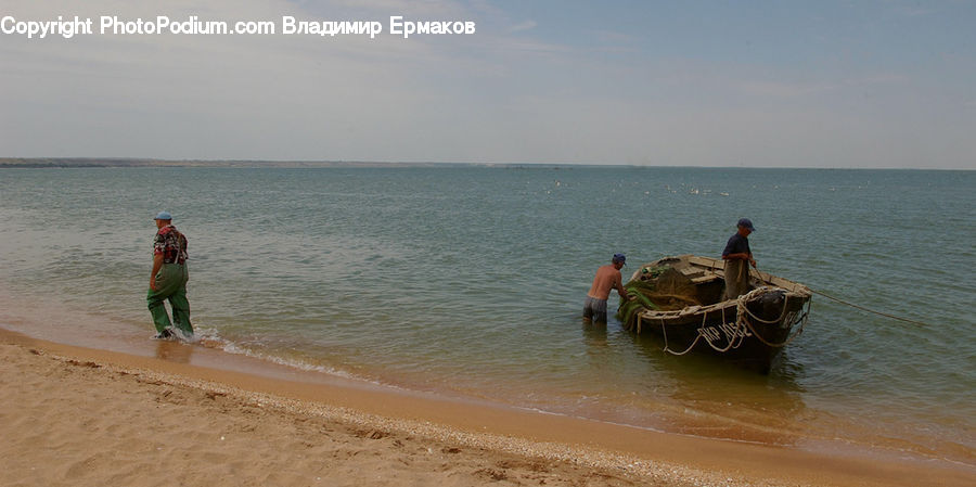 Boat, Watercraft, Beach, Coast, Outdoors, Sea, Water