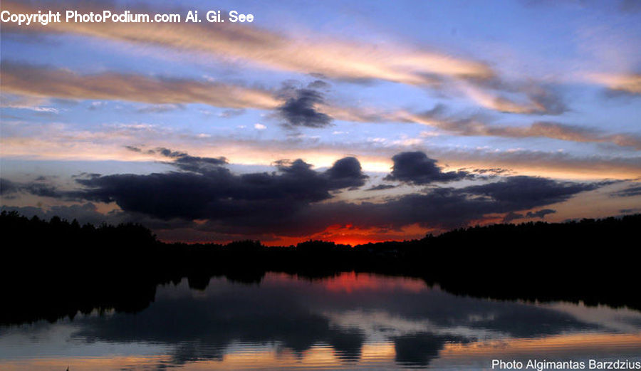 Dawn, Dusk, Red Sky, Sky, Sunrise, Sunset, Outdoors