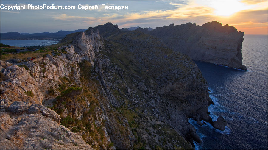 Cliff, Outdoors, Crest, Mountain, Peak, Coast, Sea