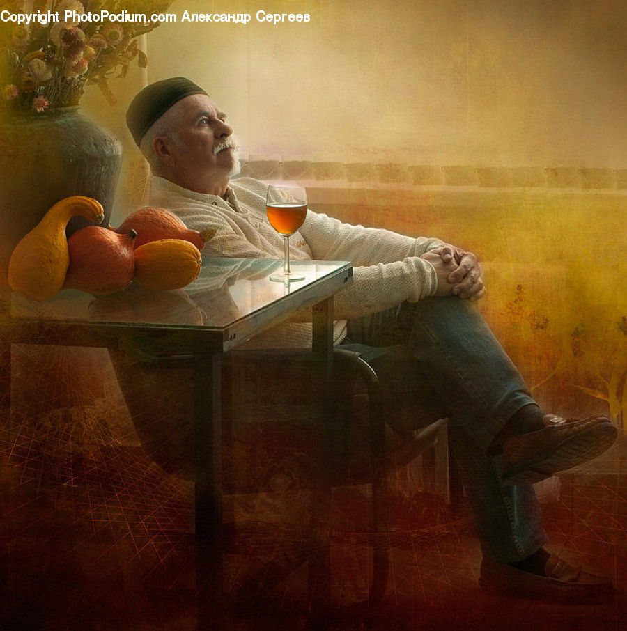 Plant, Potted Plant, Glass, Beverage, Drink, Footwear, Shoe