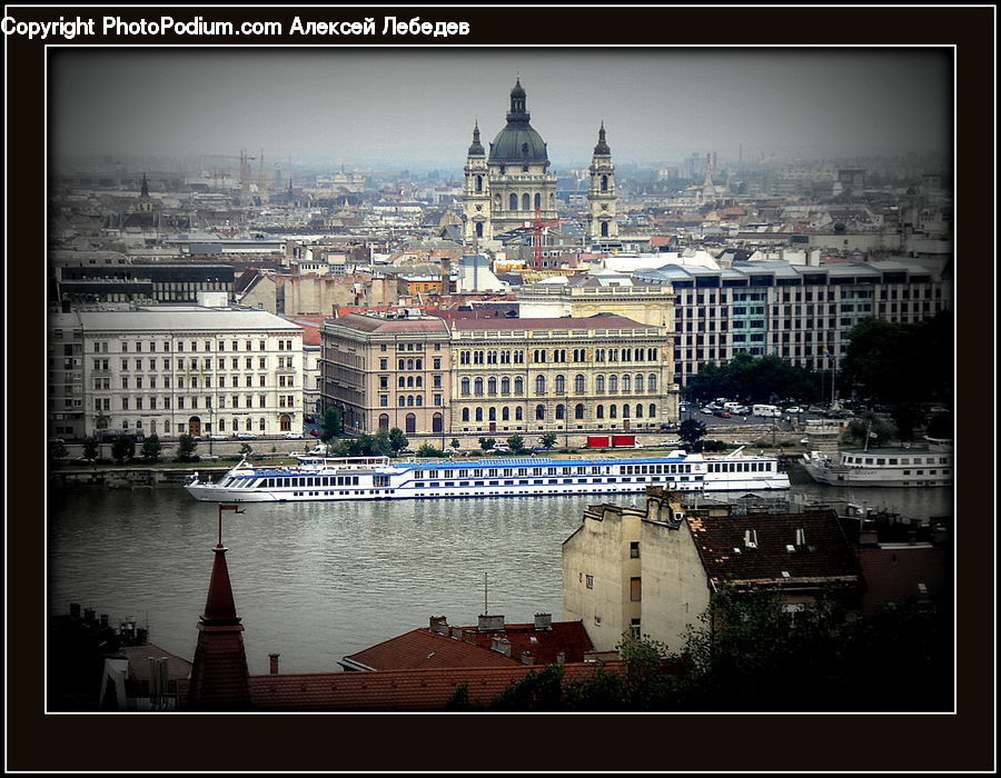 Collage, Poster, City, Downtown, Flyer, Dock, Landing