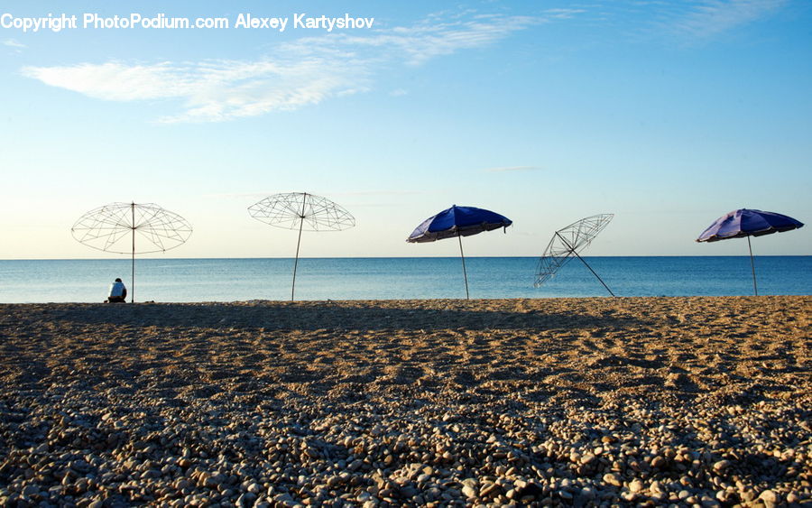 Umbrella, Beach, Coast, Outdoors, Sea, Water, Ocean